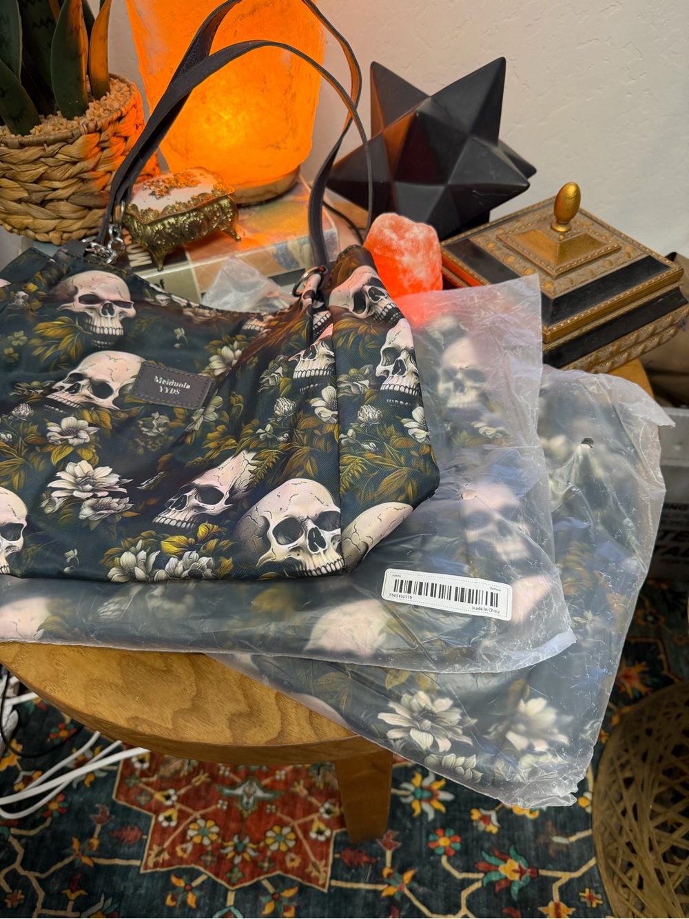 Skull Floral Shoulder Bag Bundle of 3 Gothic Purses - Picture 3 of 3